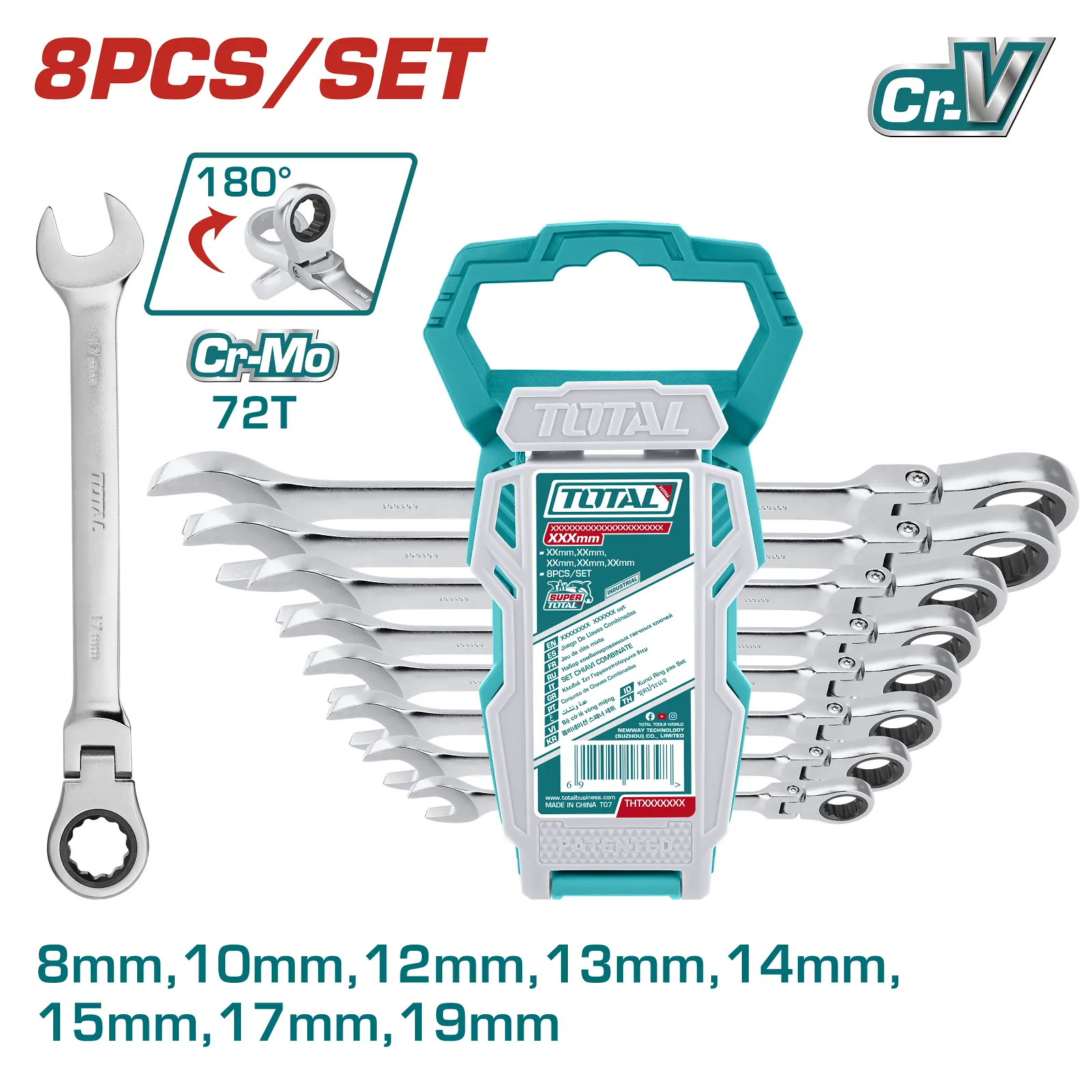 flexible ratchet spanner 8 Pcs set THT102RK586