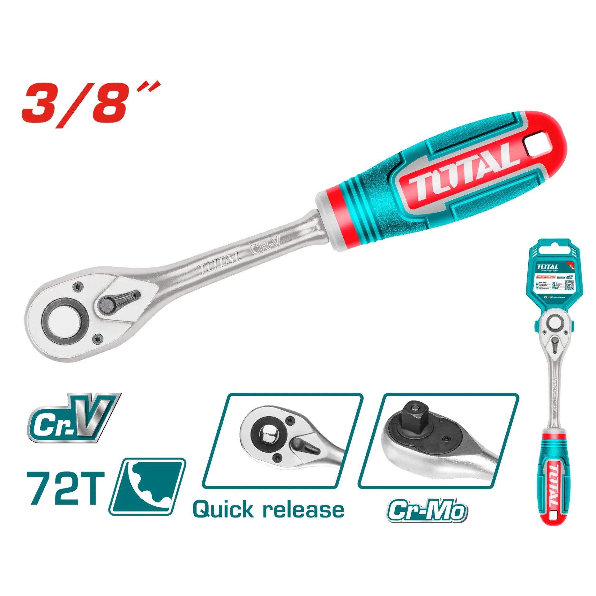 Ratchet wrench 3/8" THT106386