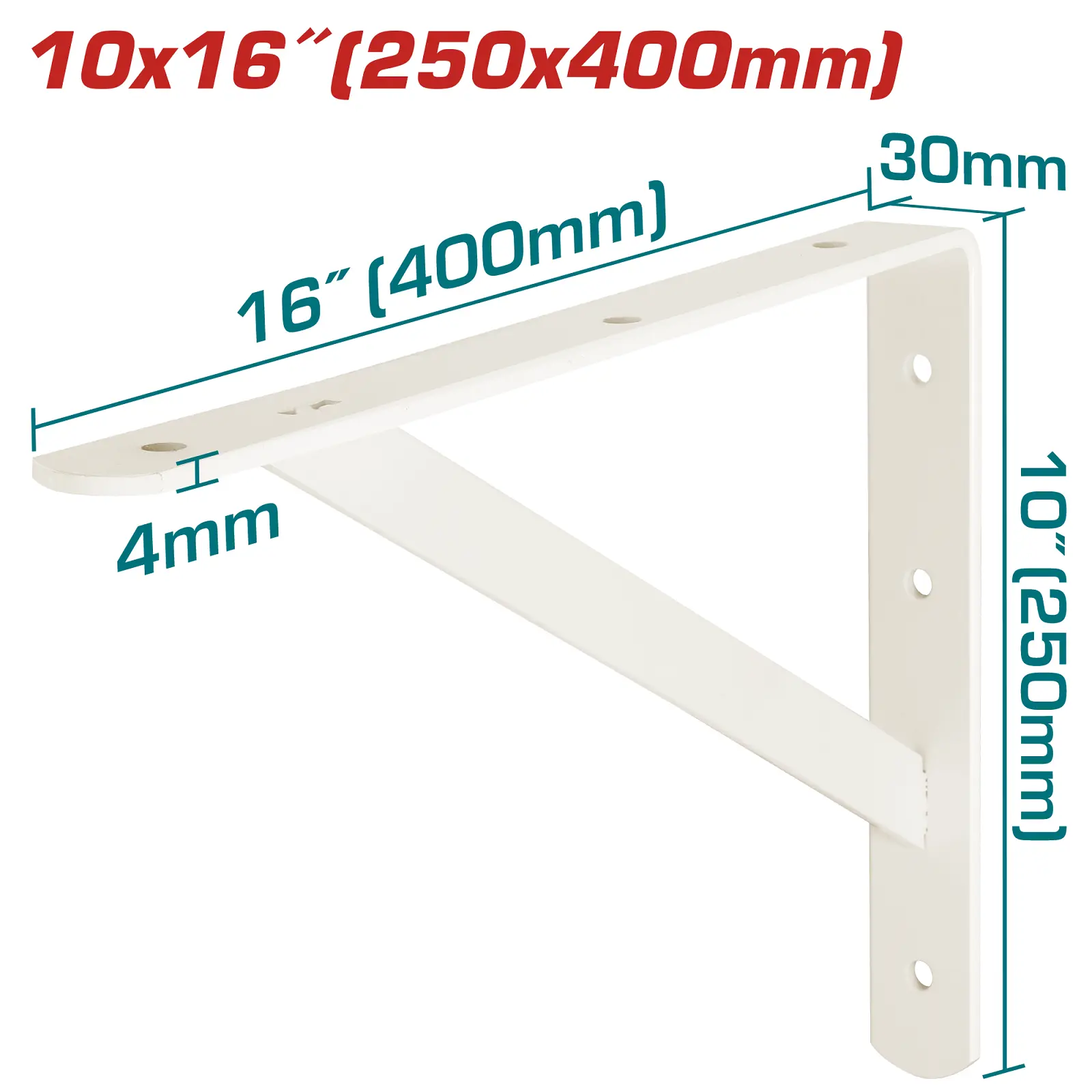 Heavy Duty Shelf Brackets 10*16” THDSB1016