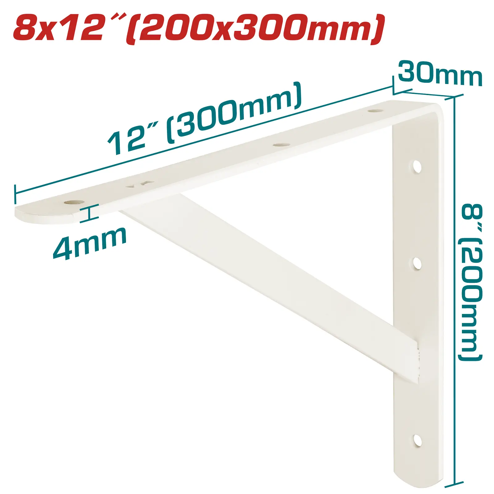Heavy Duty Shelf Brackets 8*12” THDSB0812