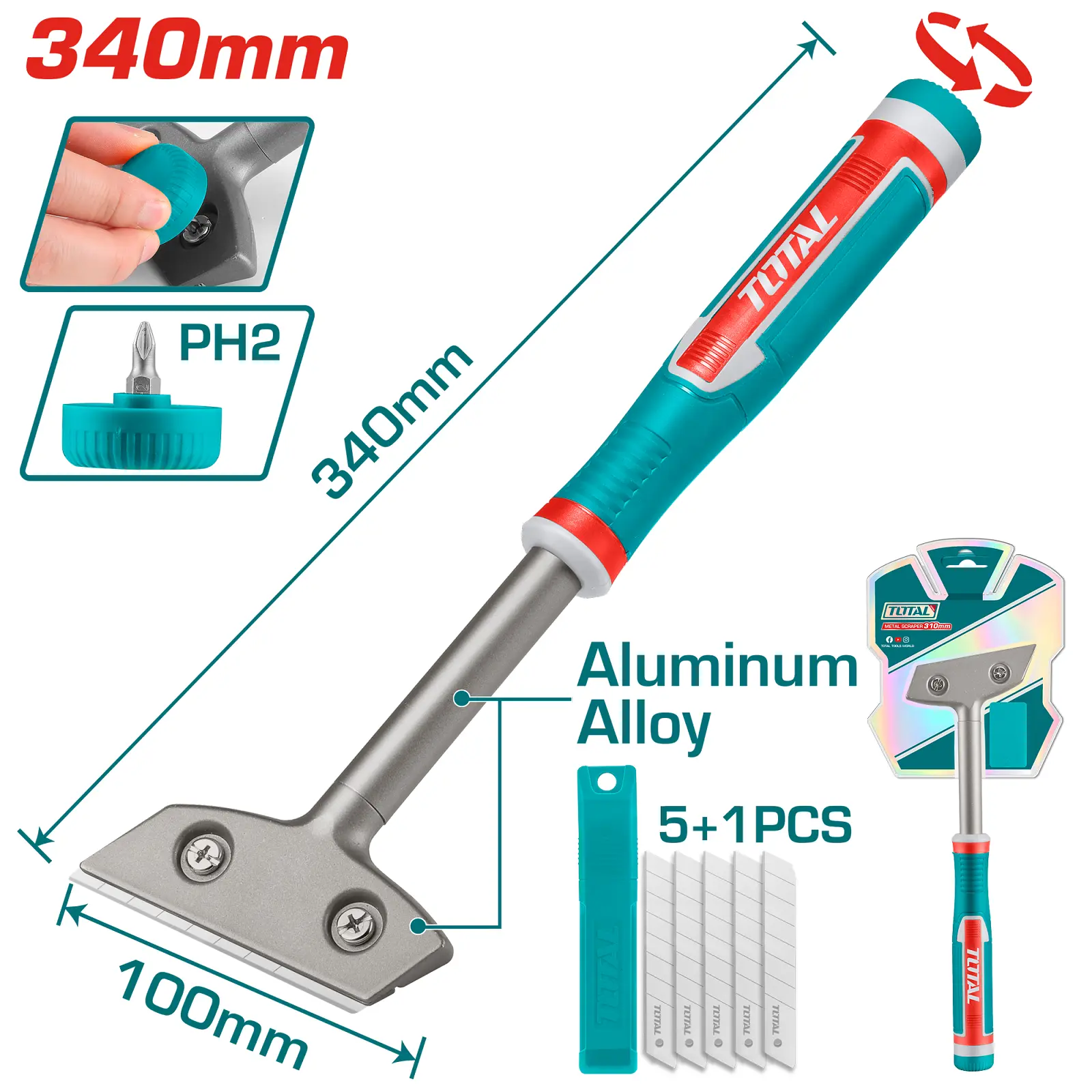 Metal scraper 340mm TGS3088