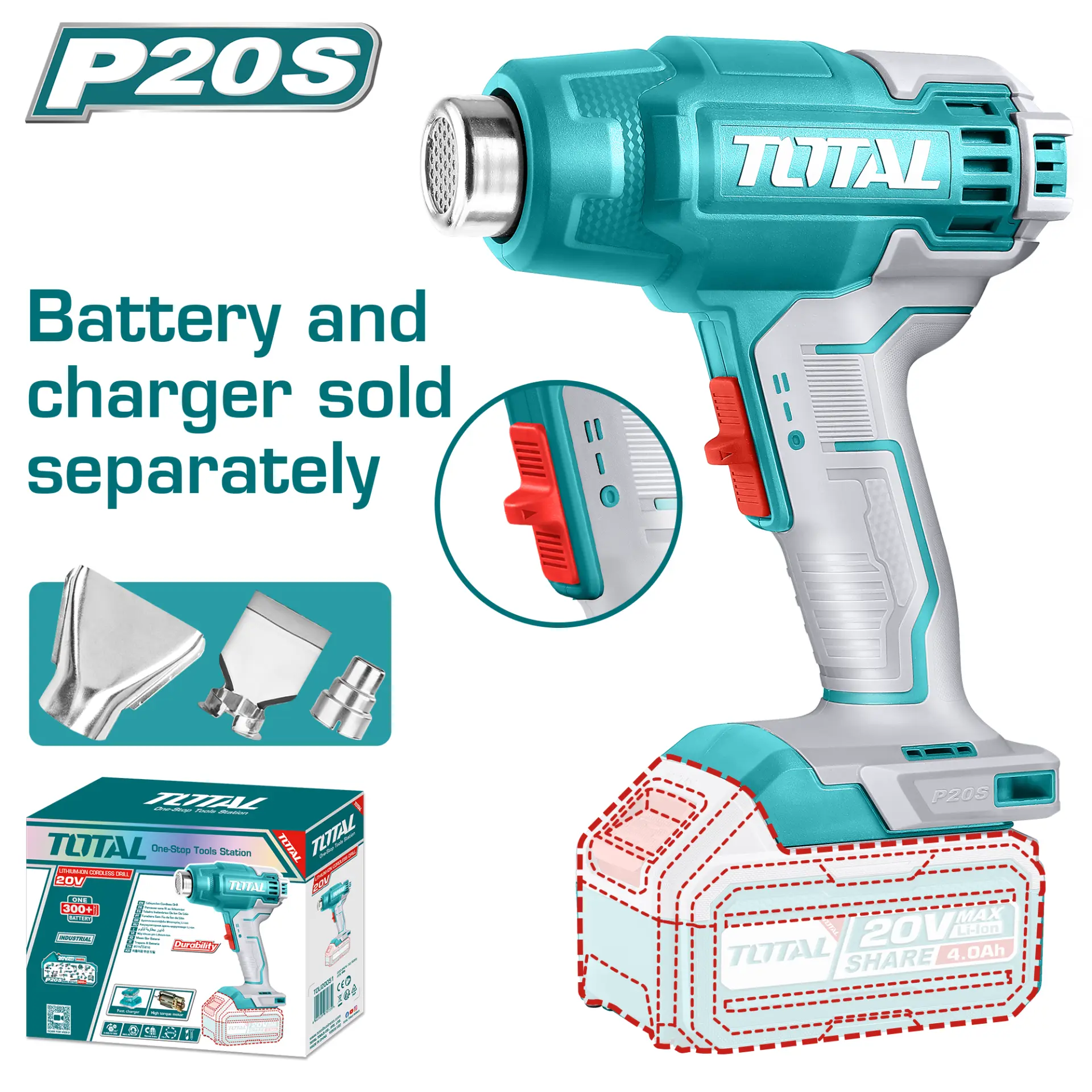 Lithium-Ion heat gun TBLI2002