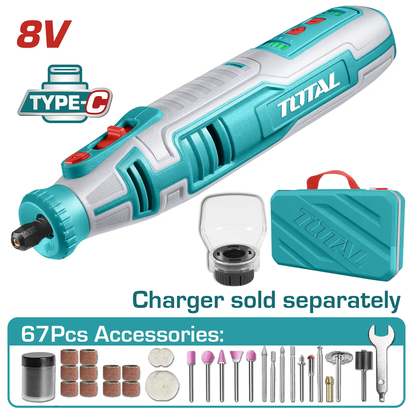 Cordless mini grinder 8V TMGLI0801