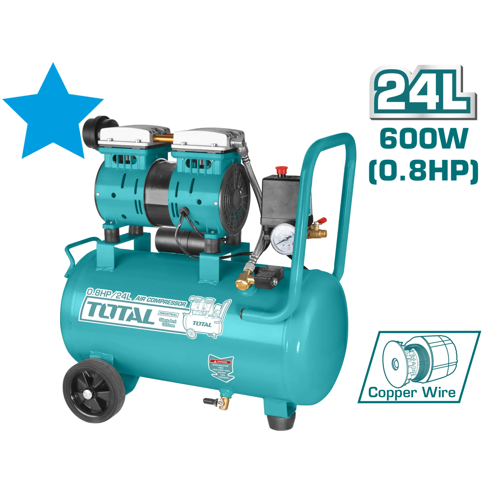 Air compressor 24L 0.8HP TCS1075248