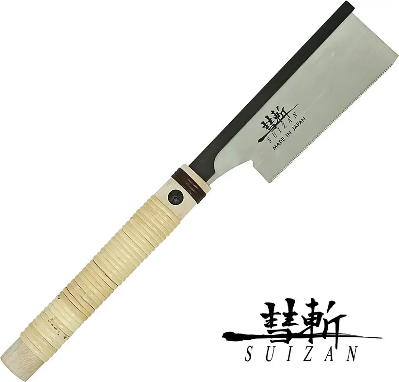 SUIZAN Japanese Hand Saw 6 inch Dozuki (Dovetail) Pull Saw JS004