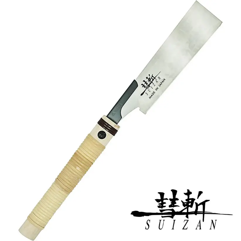 SUIZAN Japanese Hand Saw 7 inch Kugihiki (Flush Cutting) Pull Saw Fine Cut Saw JS006