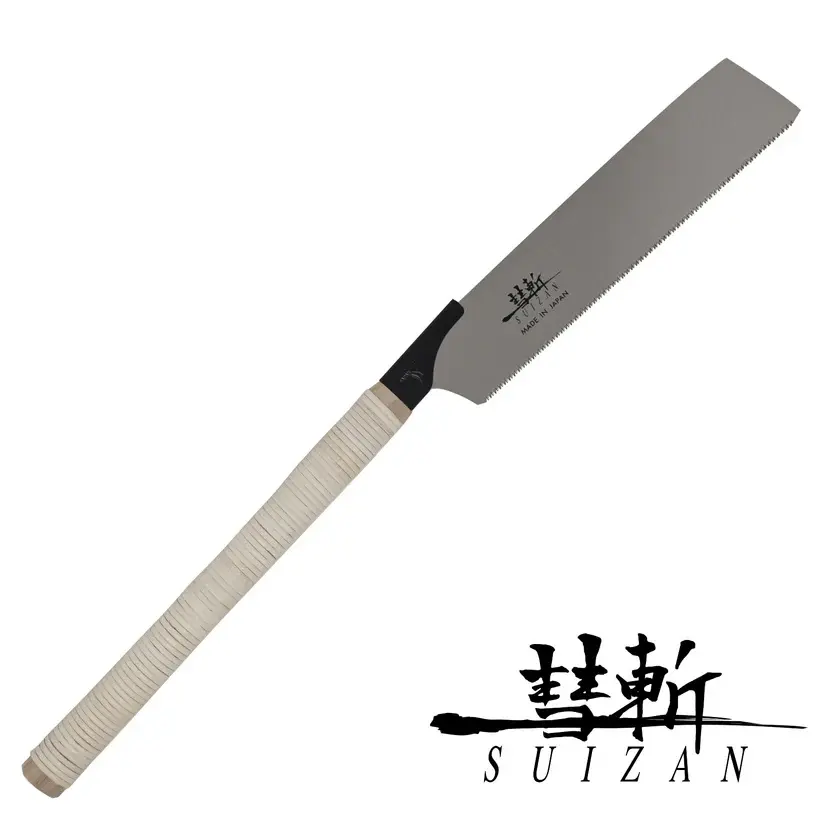 SUIZAN Japanese Hand Saw 10-1/2 inch Kataba (Single Edge) Pull Saw JS005