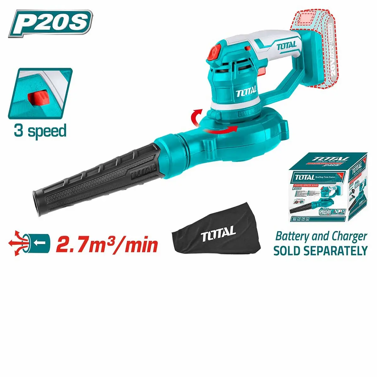 Lithium-Ion aspirator blower TABLI2001