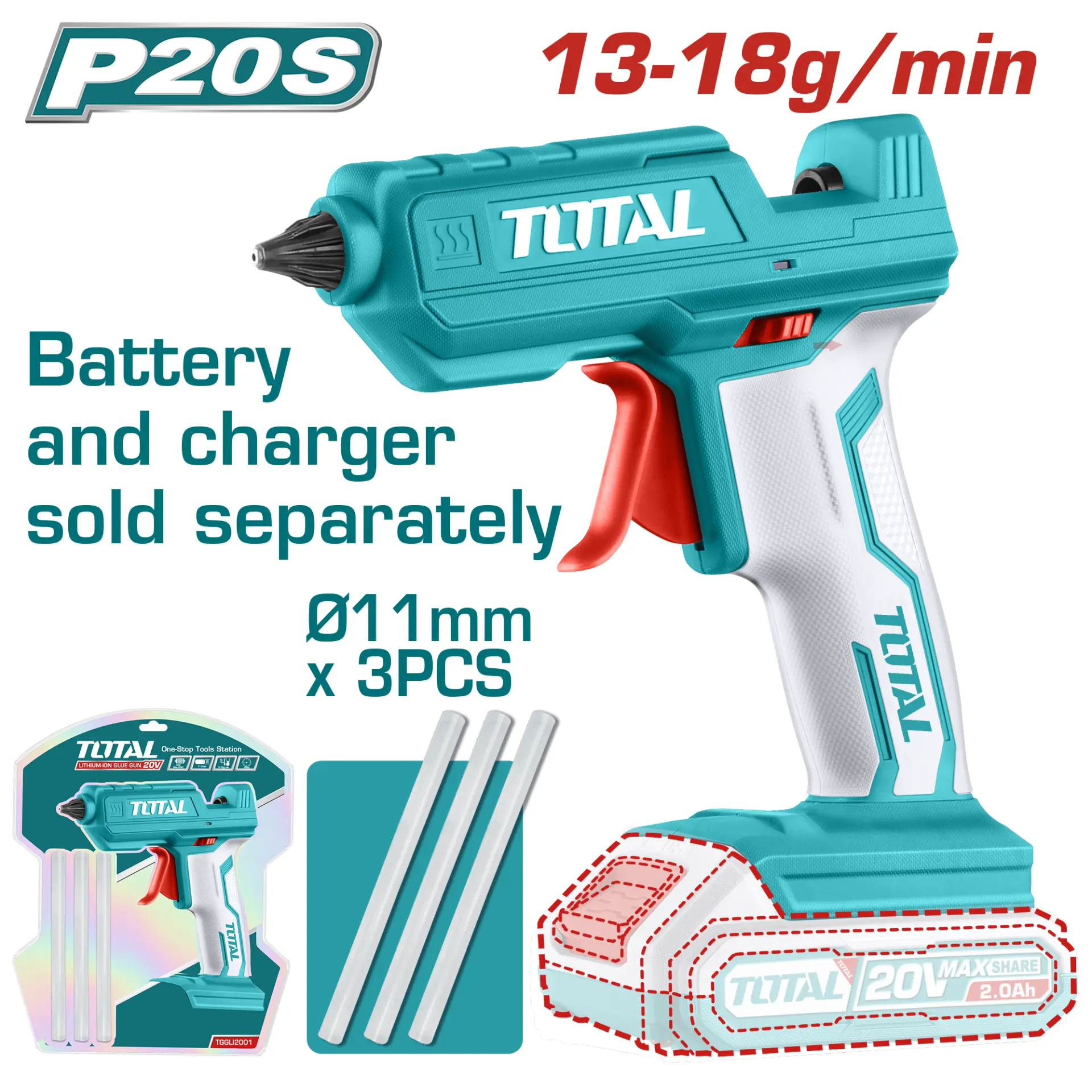 Lithium-ion glue gun TGGLI2001
