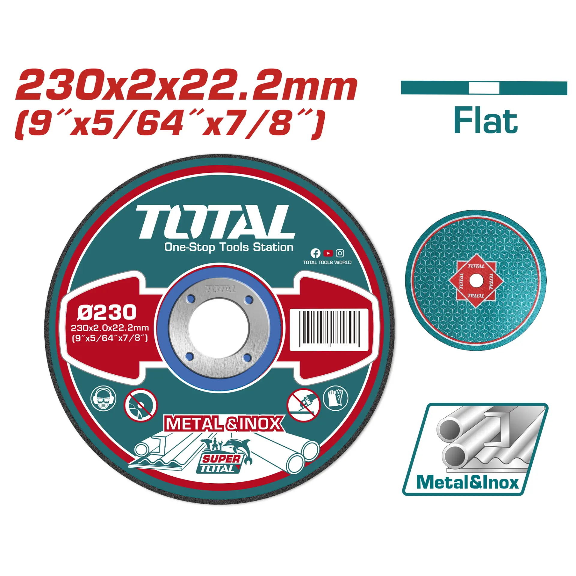 Abrasive metal cutting disc 230mm TAC2202301