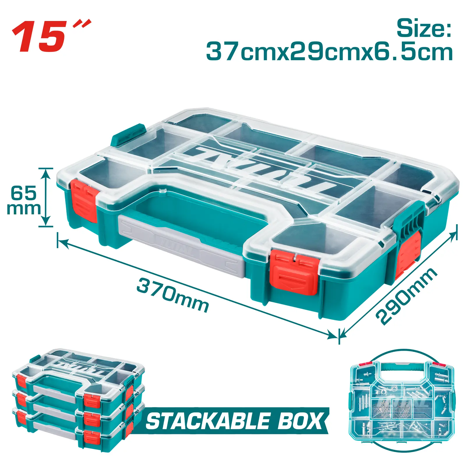 Plastic Organizer 15" TPBX1151