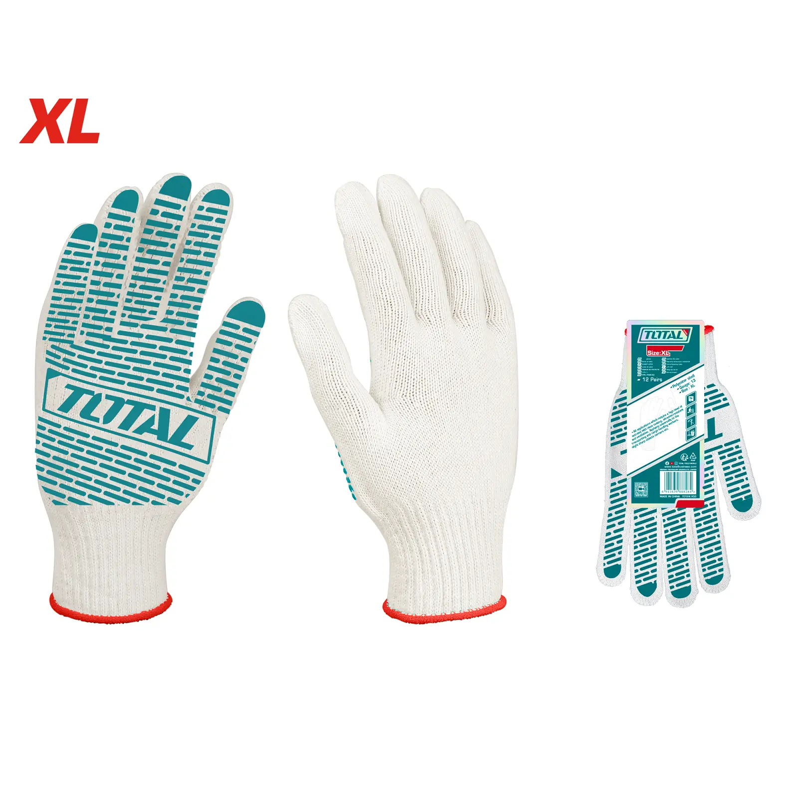 Knitted & PVC dots gloves TSP11102