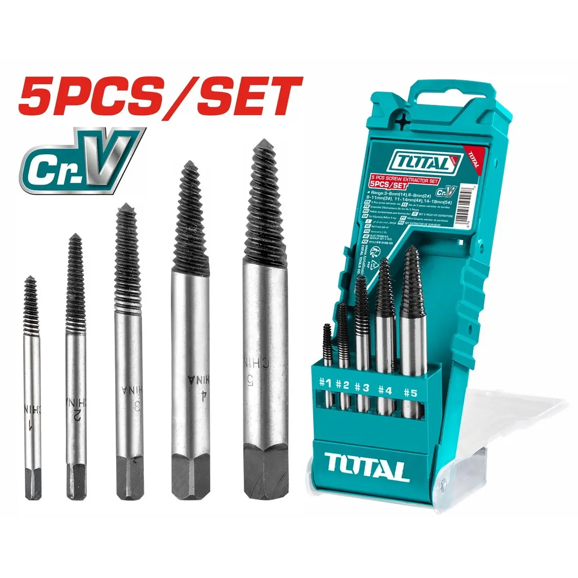 Screw extractor 5PCS set TACSE0056