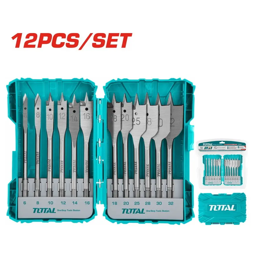 12PCS flat wood drill bits set TACSDL1201