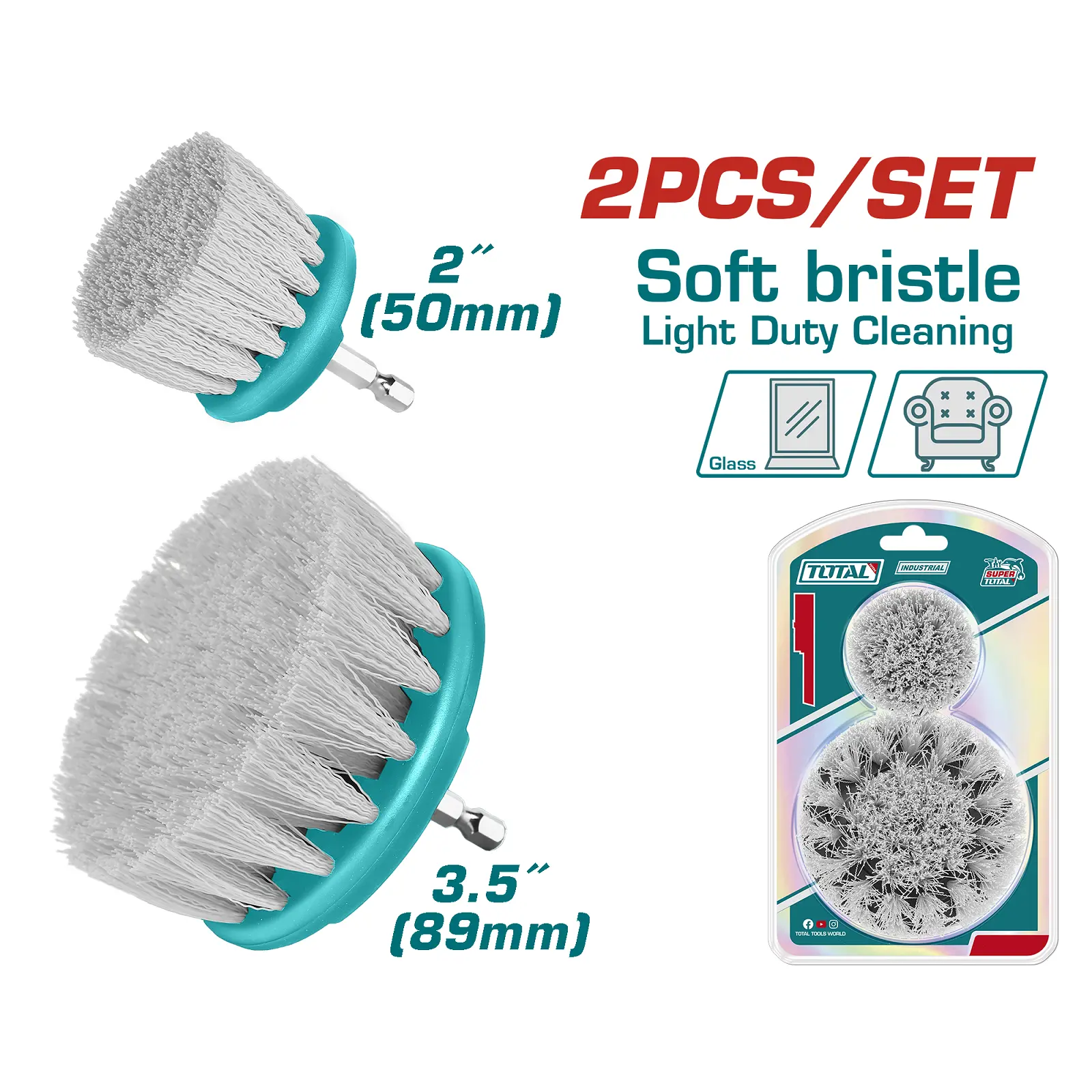 Soft bristle brush 2Pcs set TACS3235