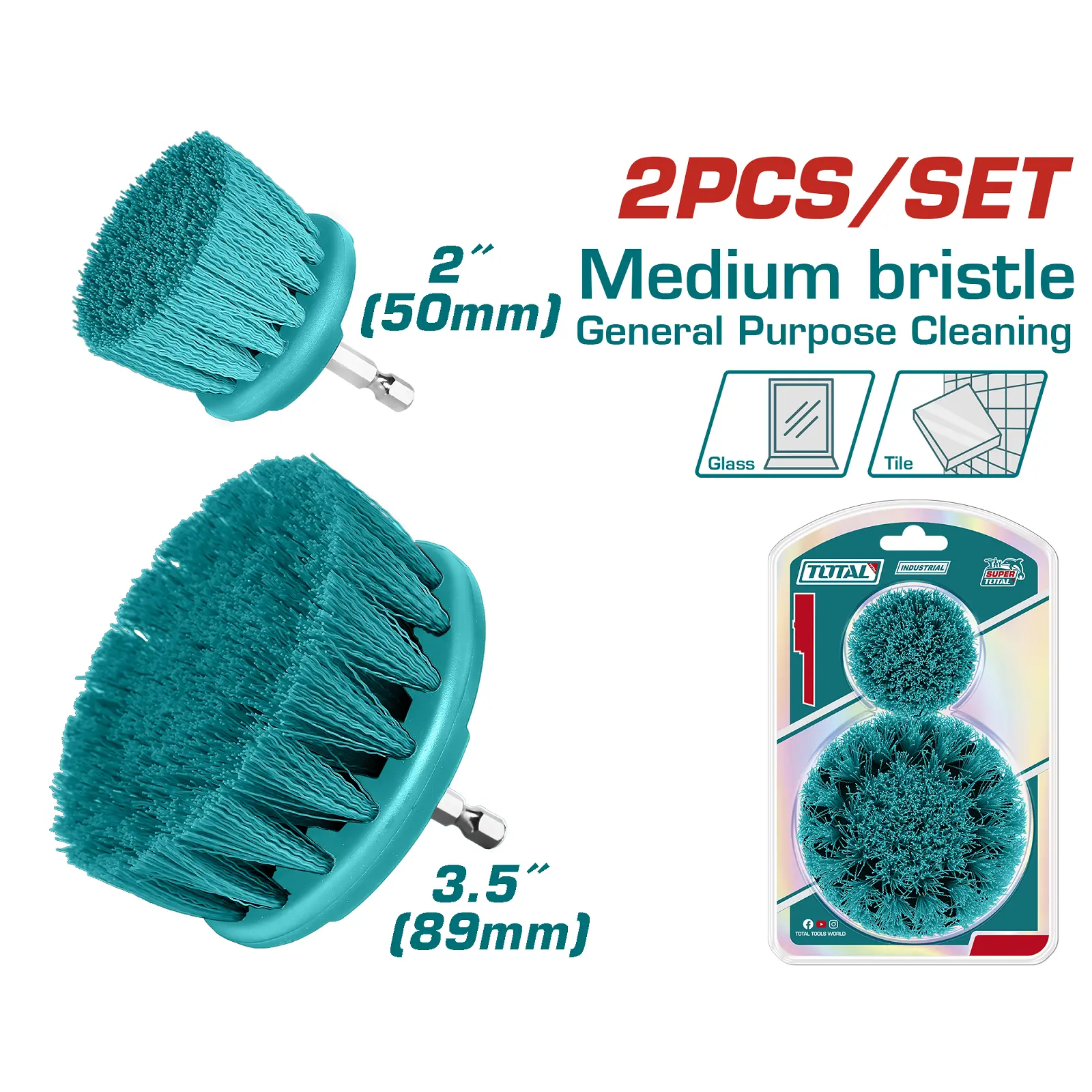 medium bristle brush 2Pcs set TACM2235