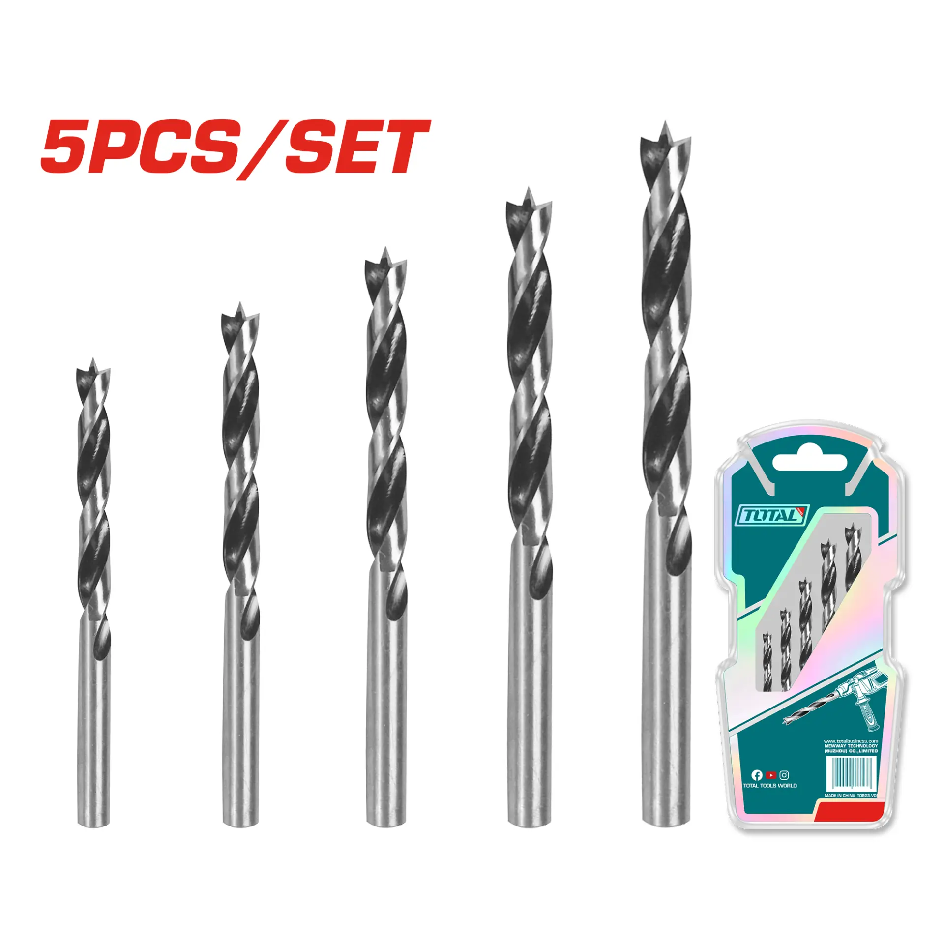 wood drill bits 5 Pcs set TACSD7055