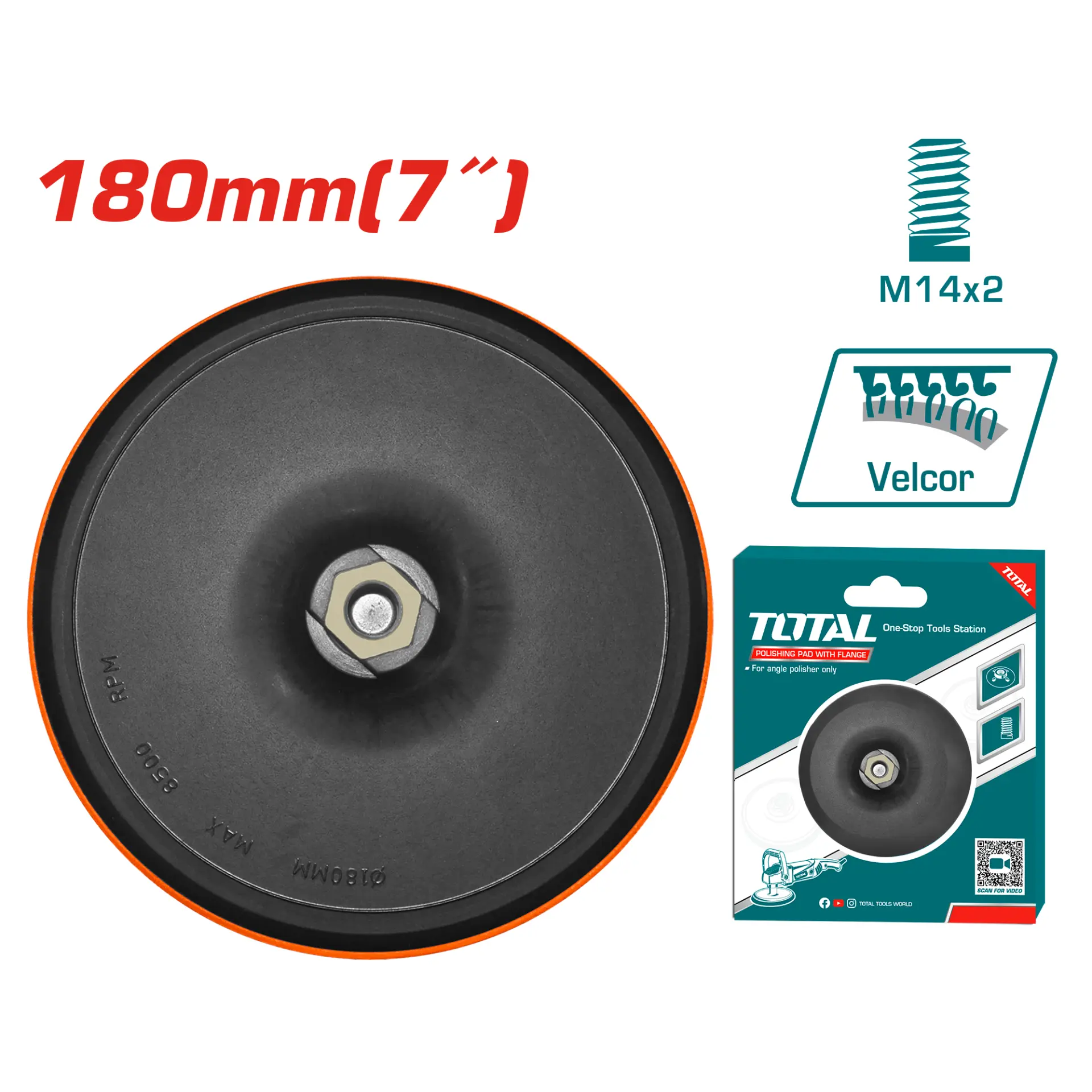 Polishing pad with flange 7" TAC7121801
