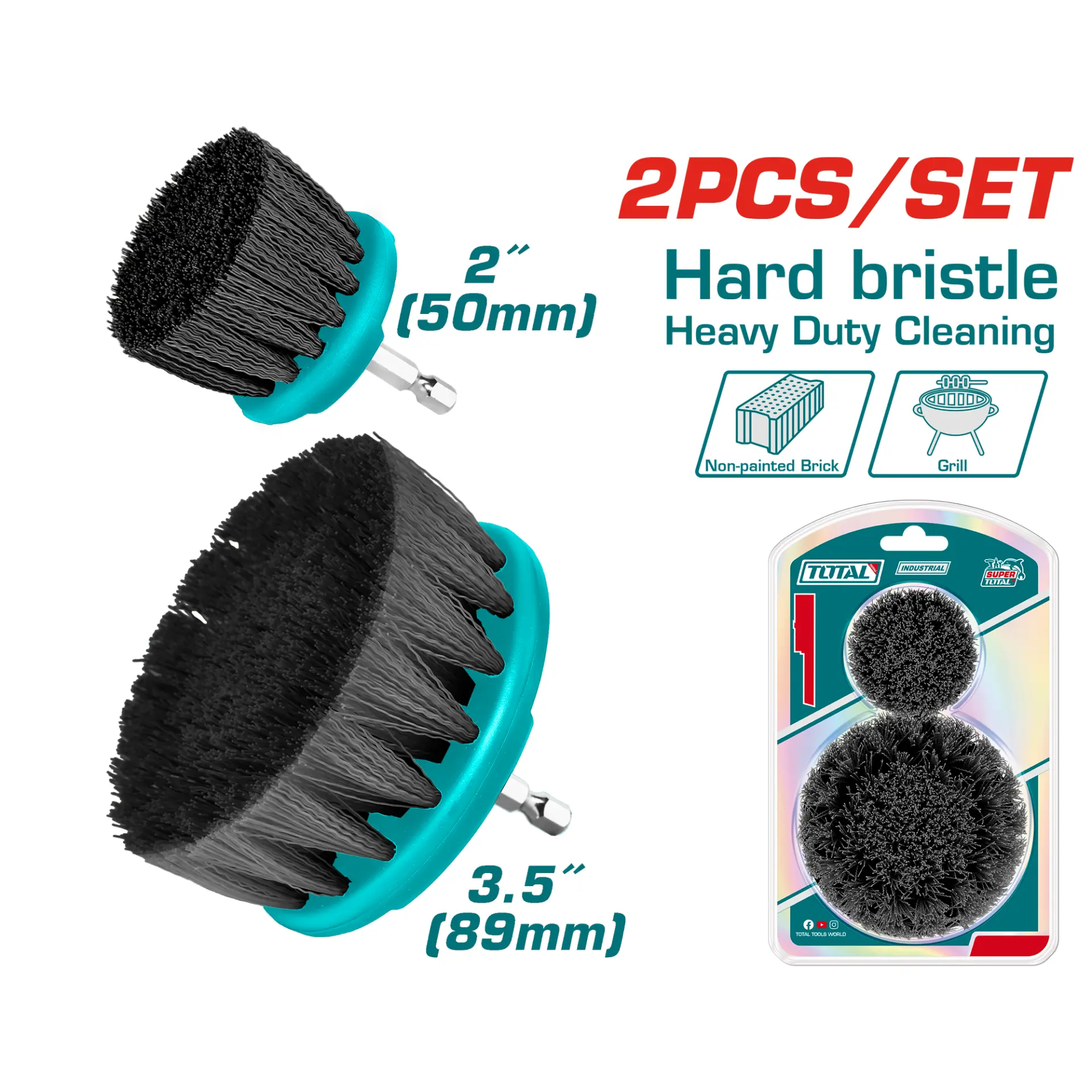 hard bristle brush 2Pcs set TACH1235