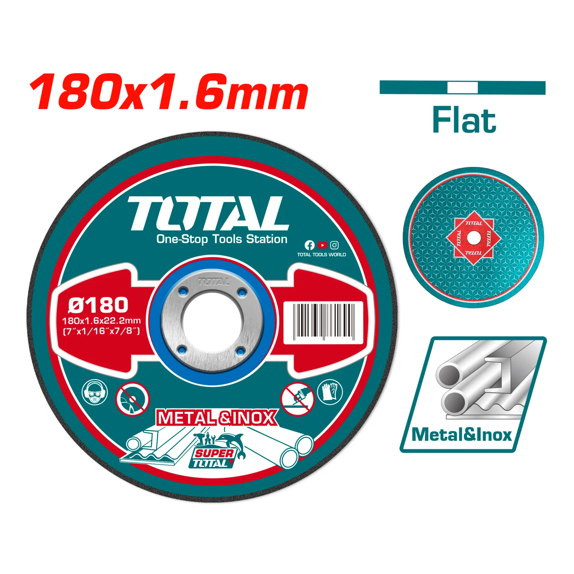 Abrasive metal cutting disc 180mm TAC2211802