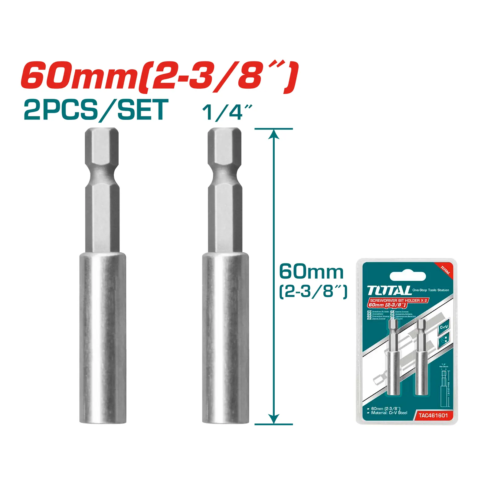 Screwdriver bit holder 2pcs TAC461601