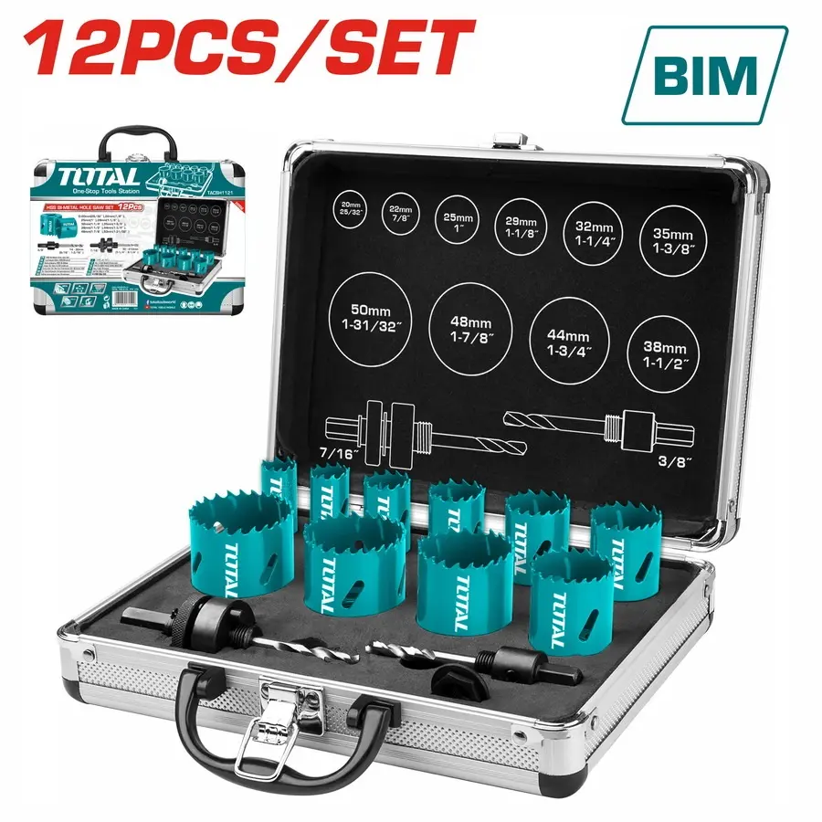 Bi-metal Hole saw 12pcs set TACSH1121