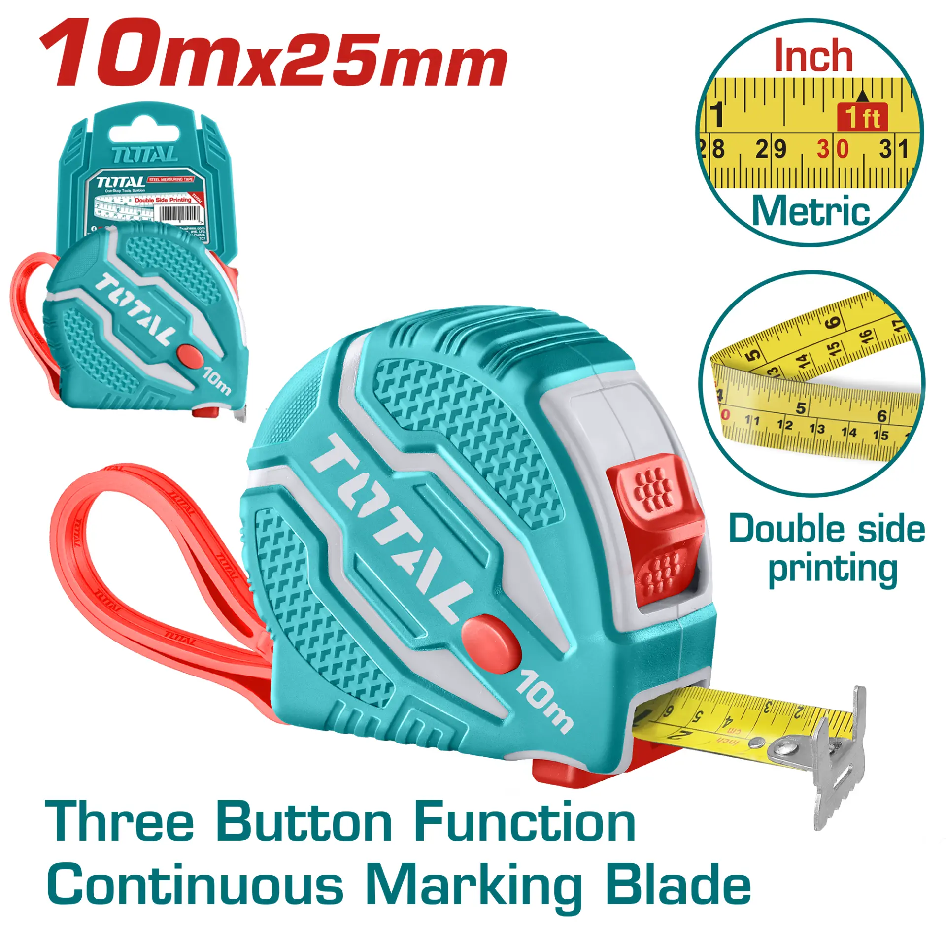 Steel measuring tape 10mtr TMT126101