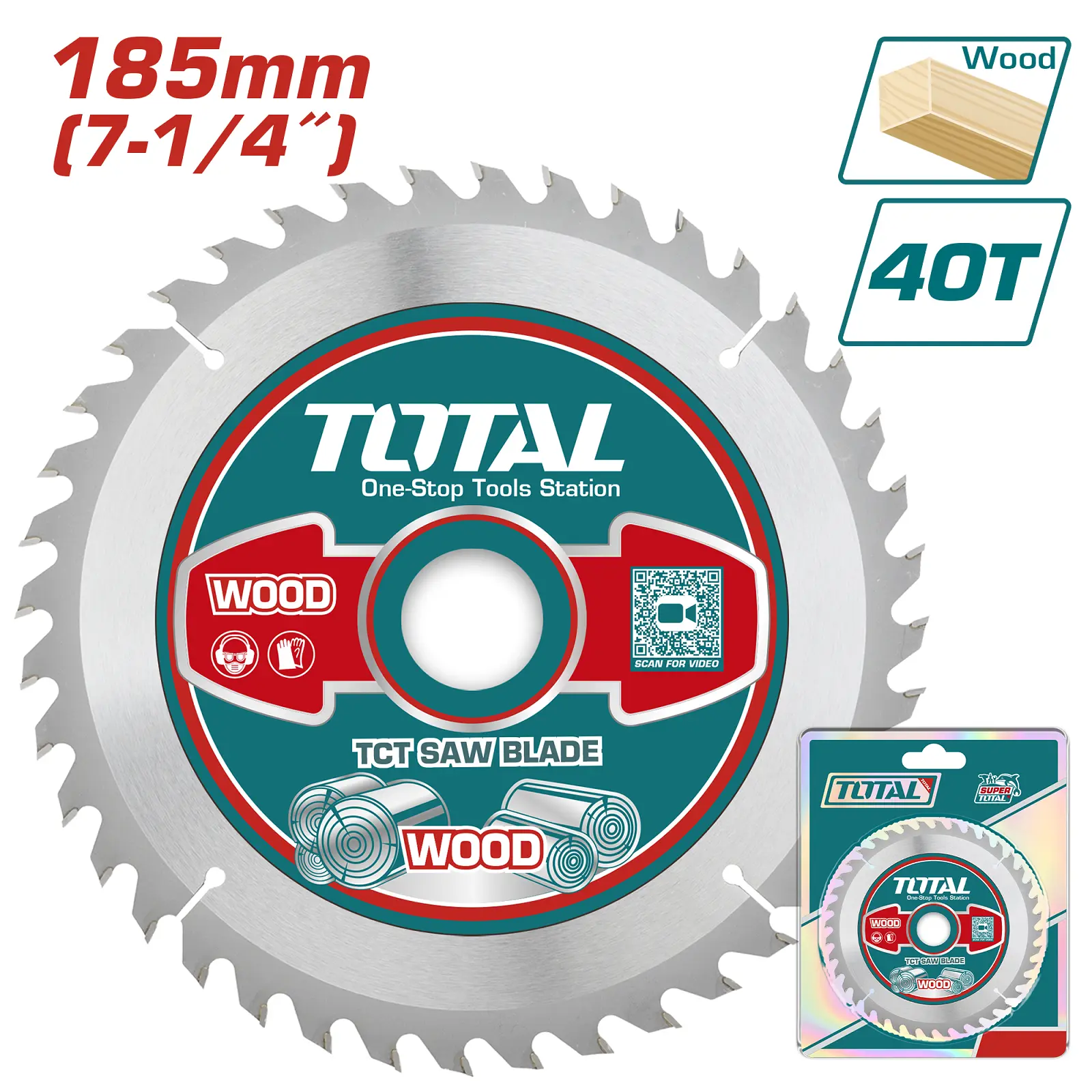 TCT saw blade 185mm 40T TAC231415