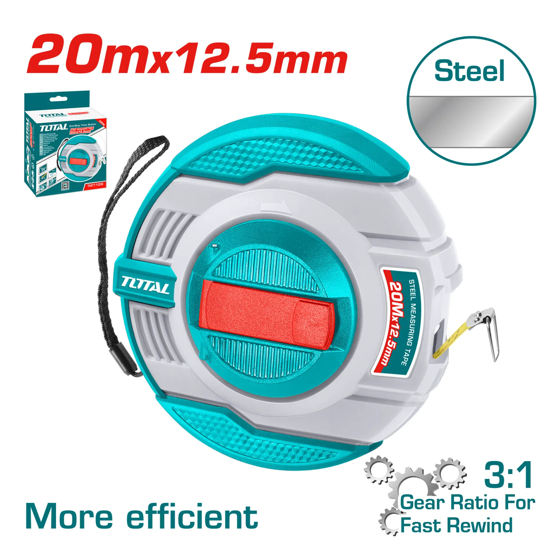 Steel measuring tape 20mtr TMT11206