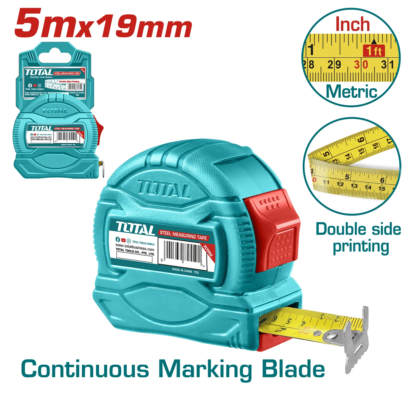 Steel measuring tape 5mtr TMT126351