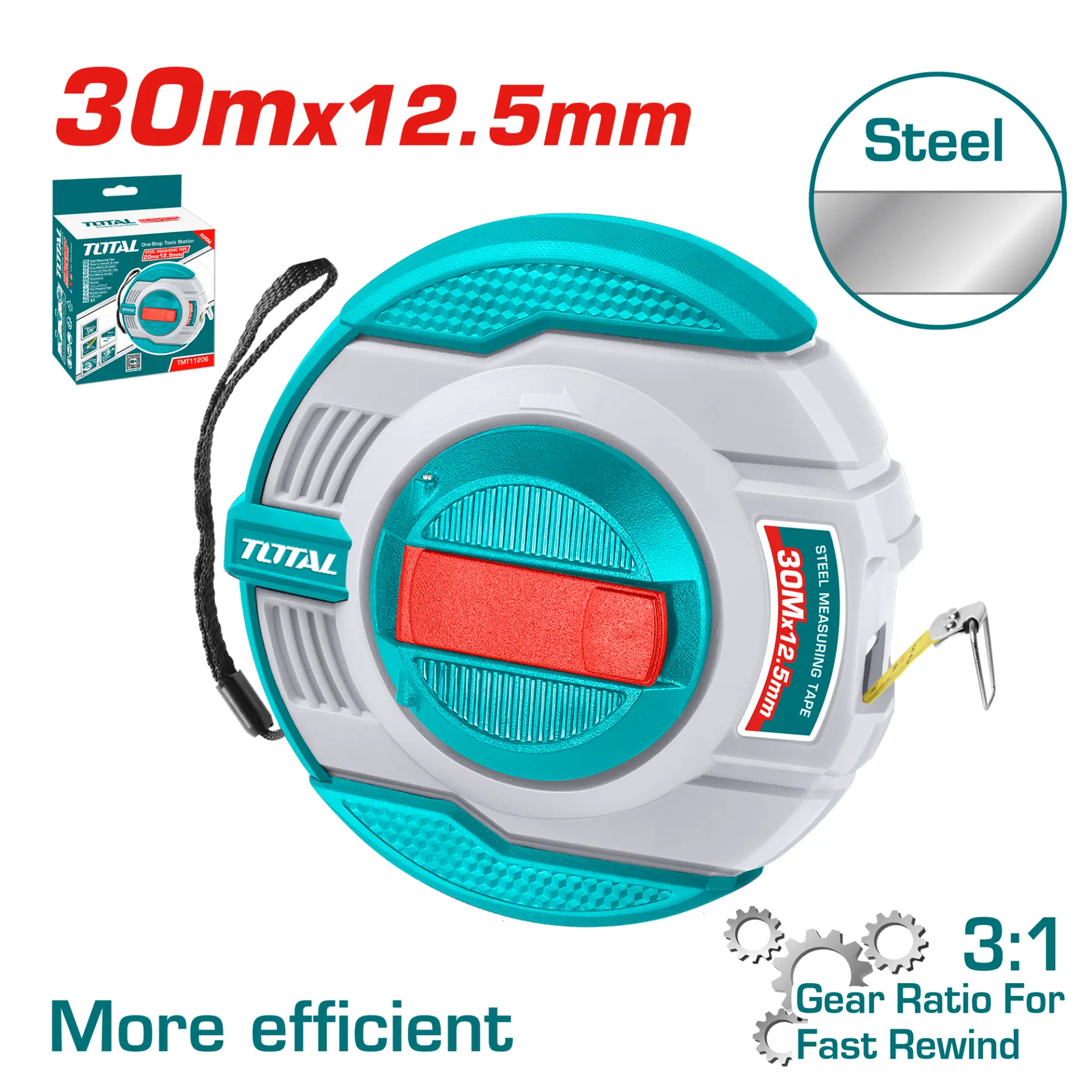 Steel measuring tape 30mtr TMT11306
