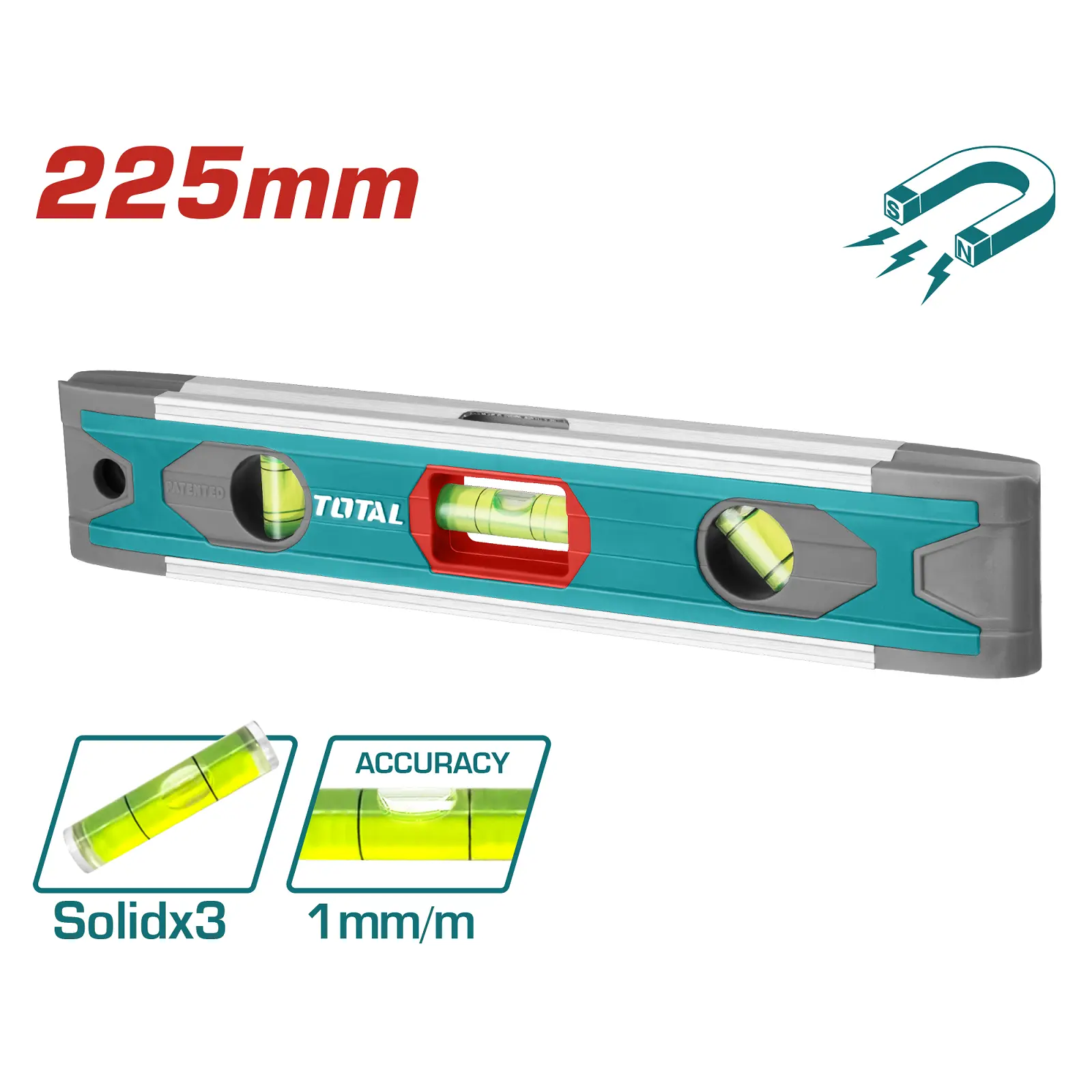 Mini spirit level 225mm TMT2235