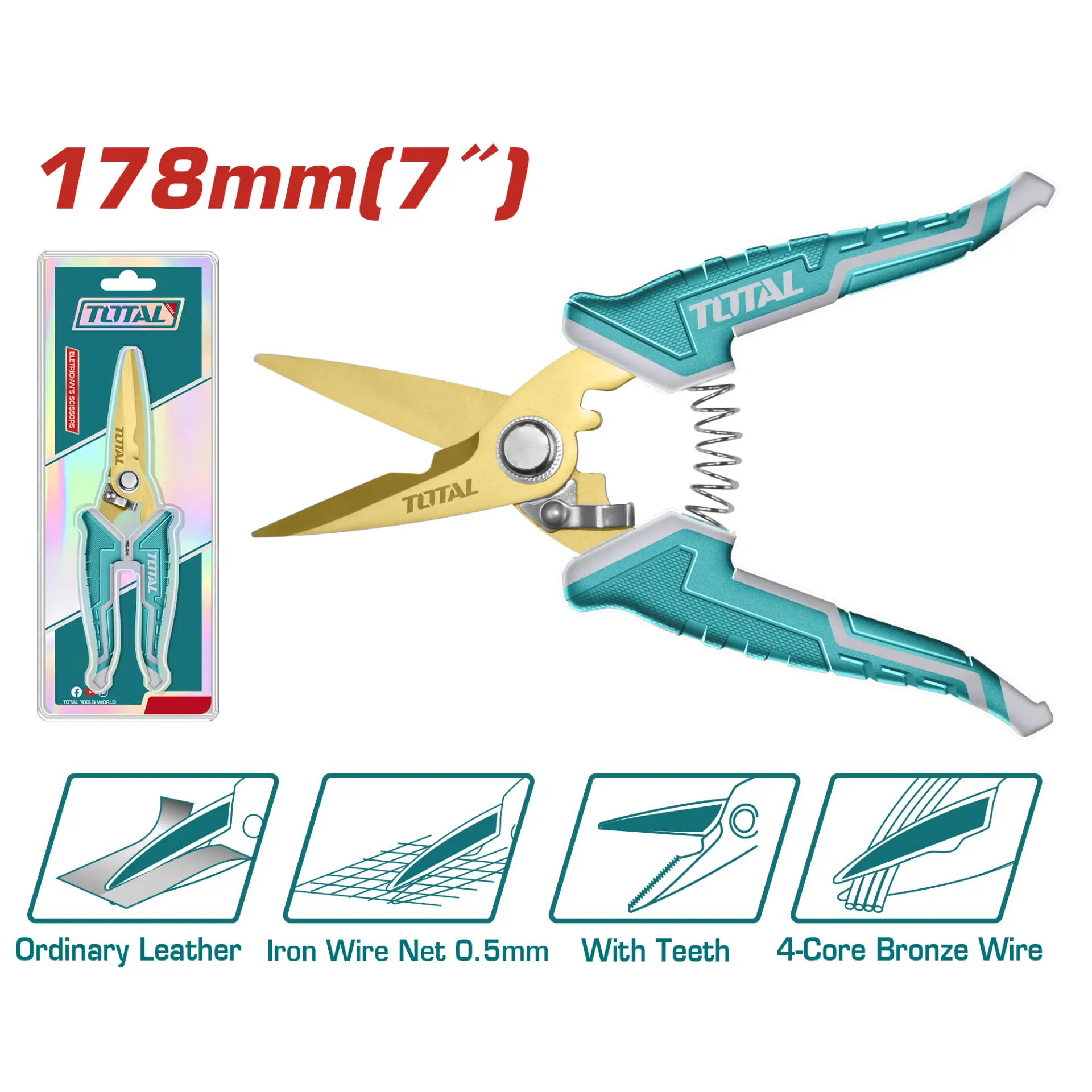 Electrician's scissors 178mm THT117871