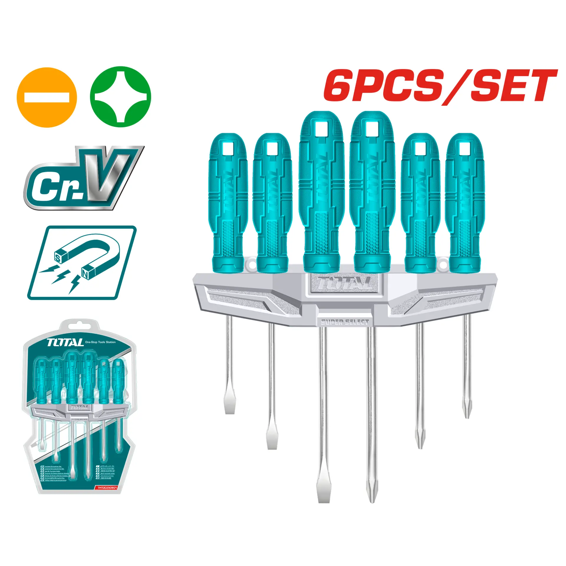 6 Pcs screwdriver set THTDC250601