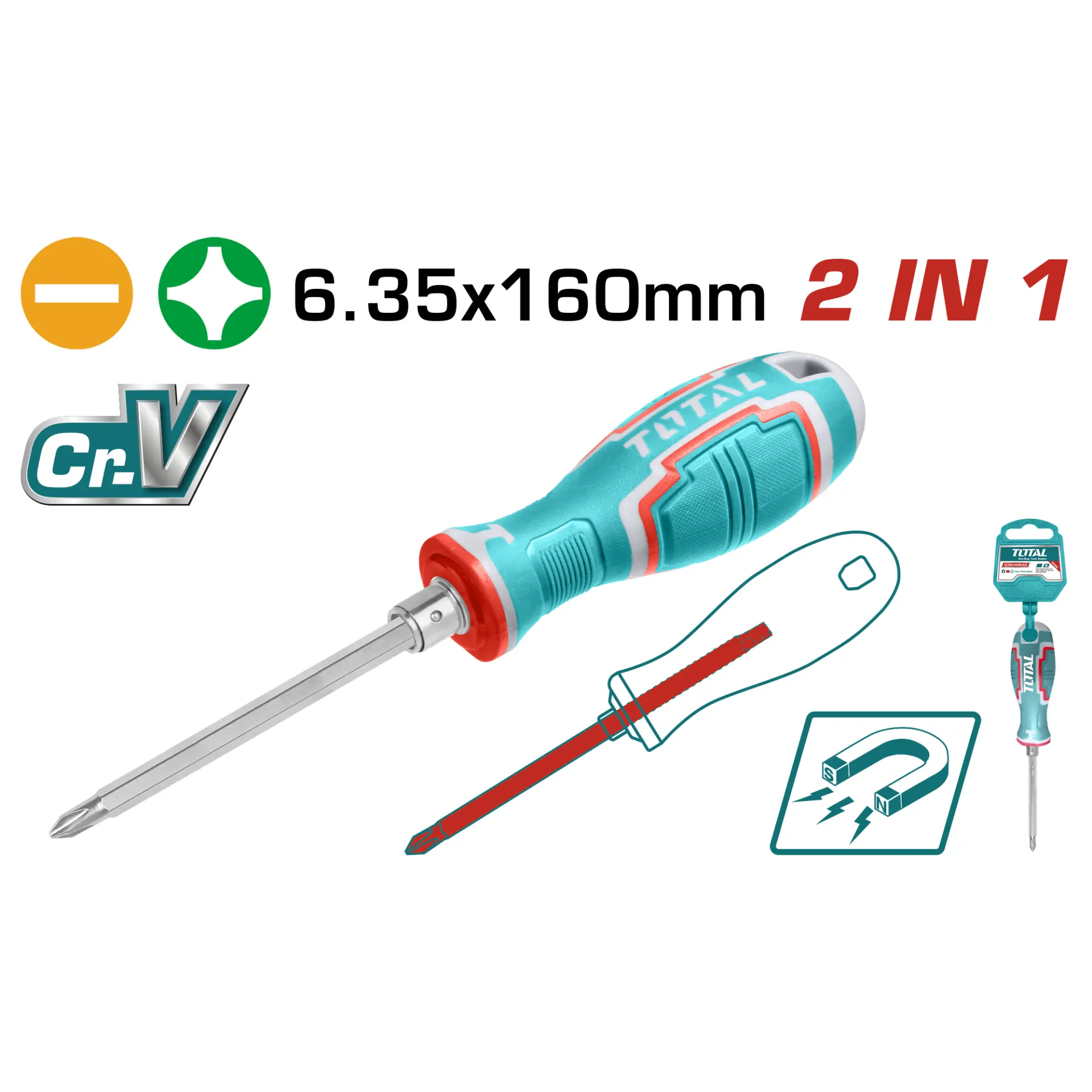 2 In 1 screwdriver set 160mm THT250206