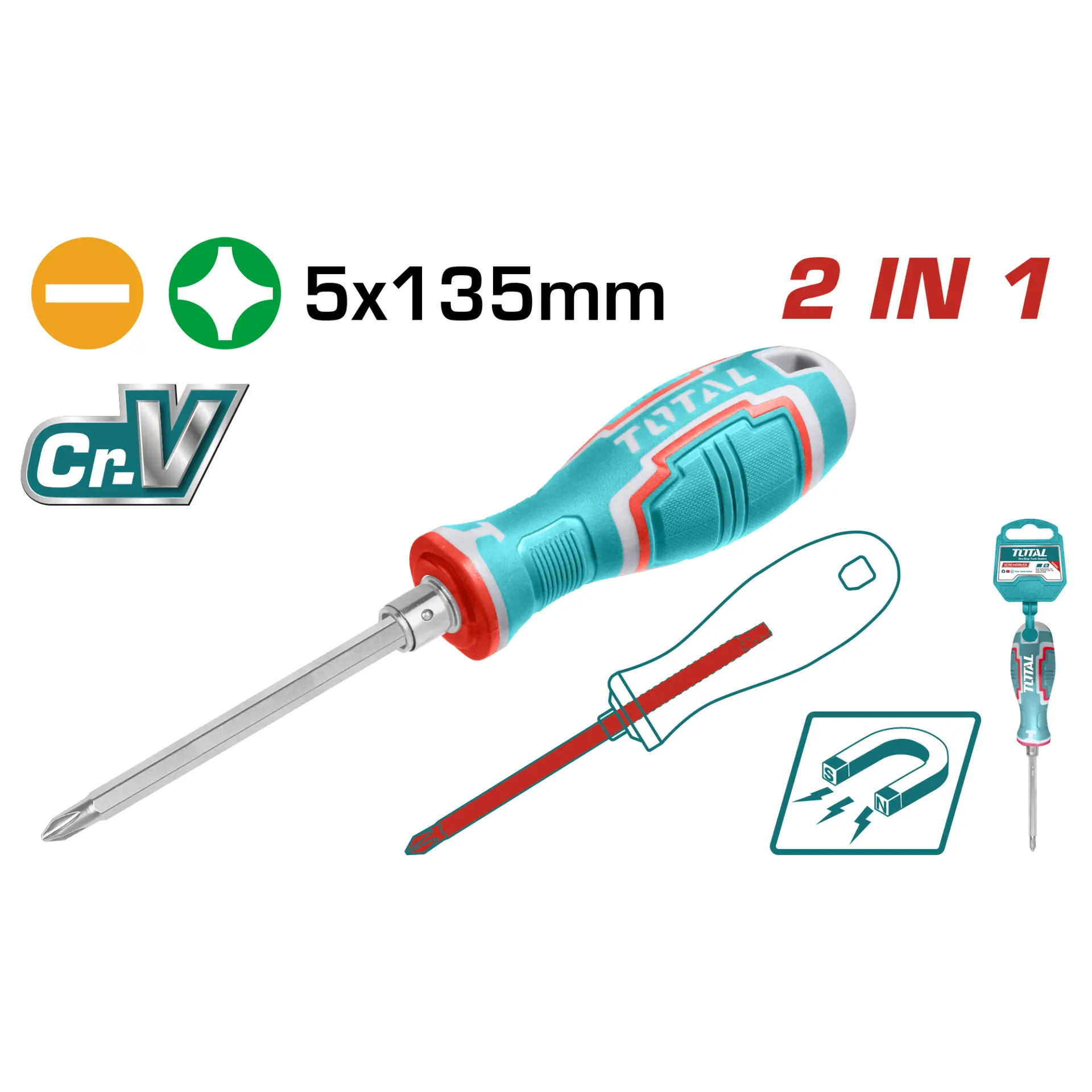 2 In 1 screwdriver set 135mm THT250226