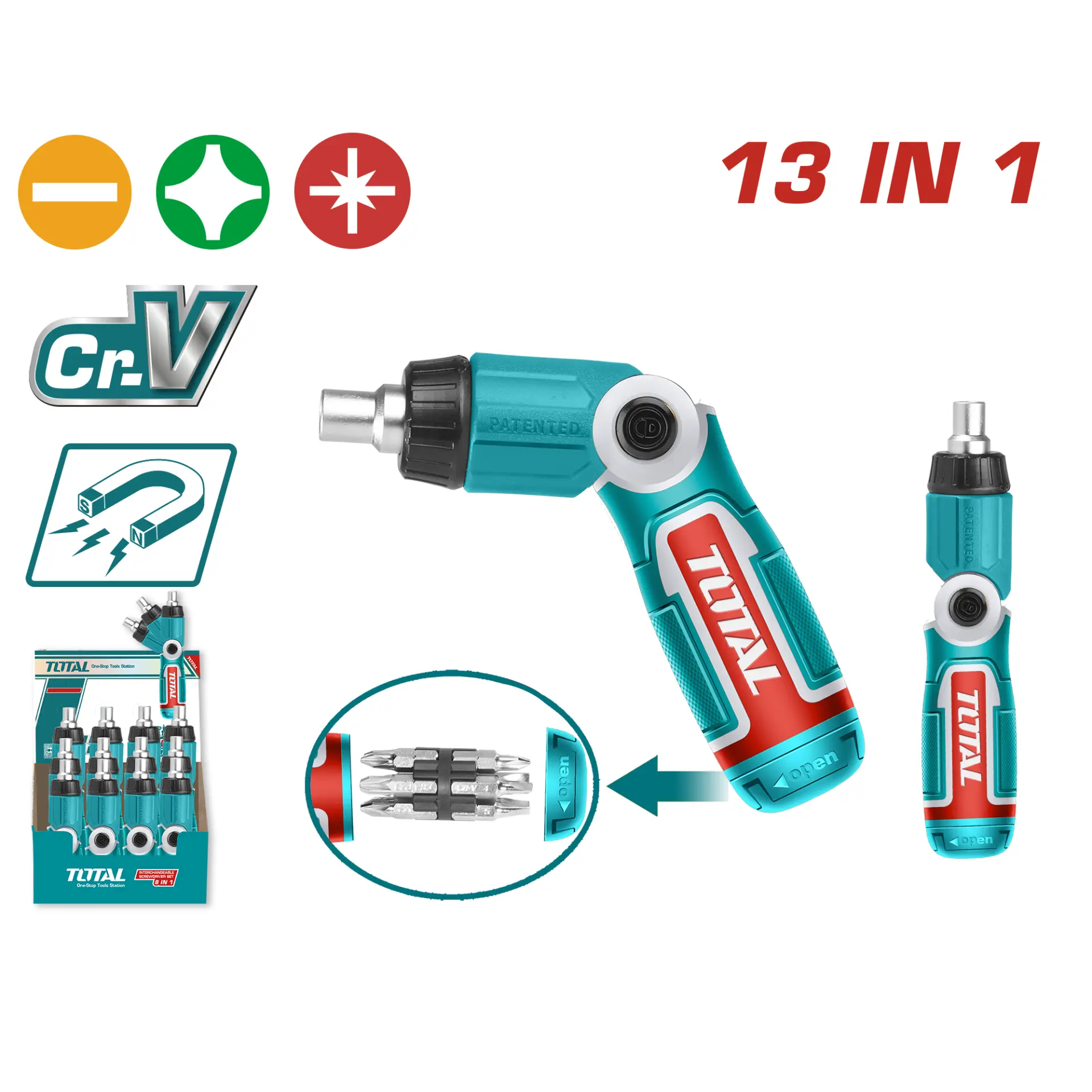 13 In 1 ratchet screwdriver set TACSD30136