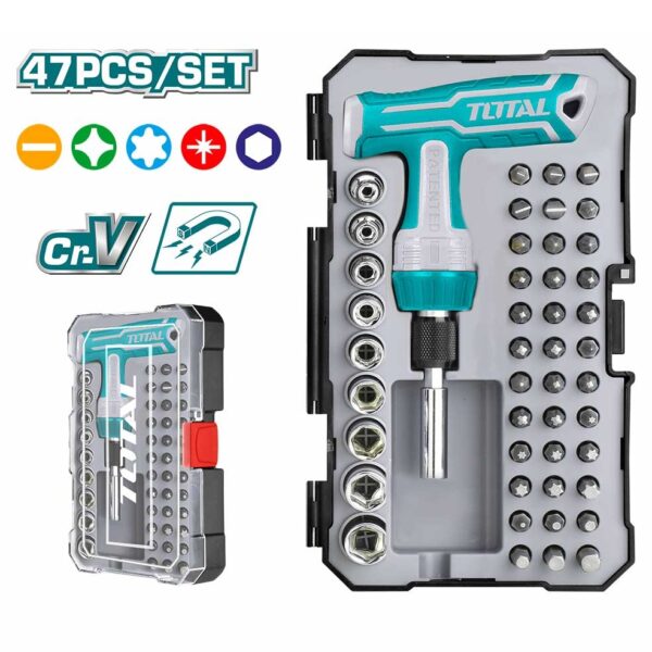 T-handle wrench screwdriver 47 Pcs  set TACSD30476