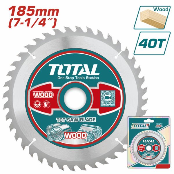 TCT saw blade 185mm 40T TAC231415